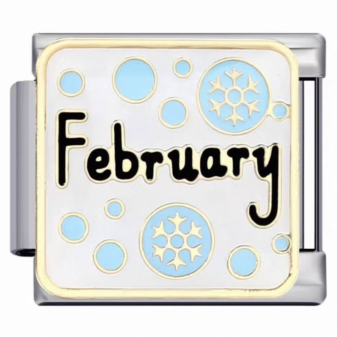Snowy Blue February Charm
