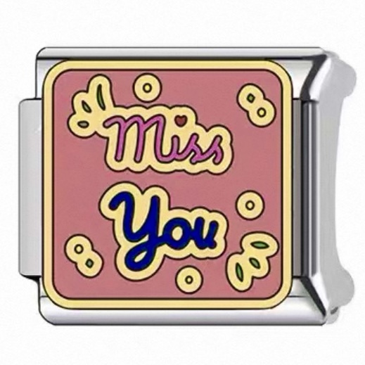 Miss You Note Charm